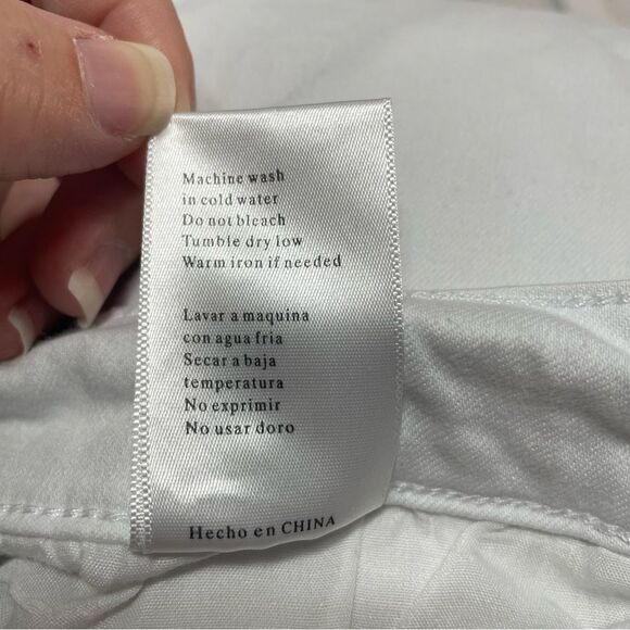 KanCan Estilo Distressed Raw Frayed Hem White Skinny Cropped Jeans Size 3/25 - Picture 12 of 12